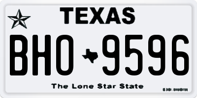 TX license plate BHO9596