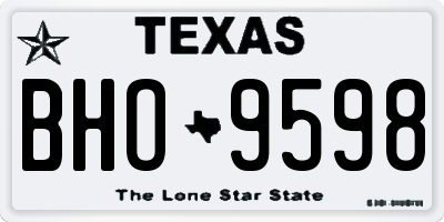 TX license plate BHO9598