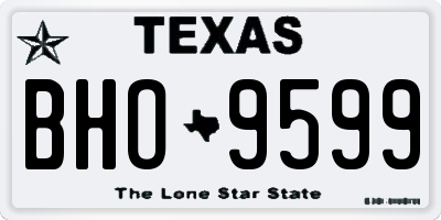 TX license plate BHO9599