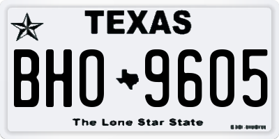 TX license plate BHO9605