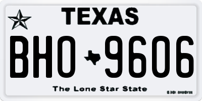 TX license plate BHO9606
