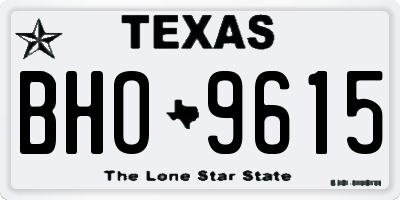 TX license plate BHO9615