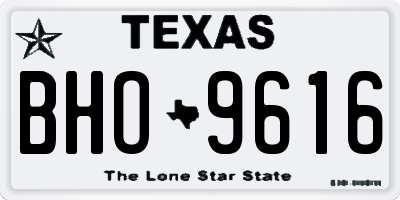 TX license plate BHO9616