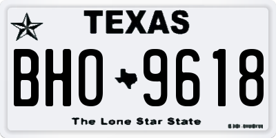 TX license plate BHO9618