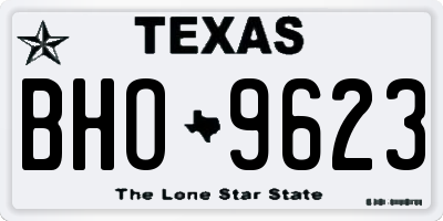 TX license plate BHO9623