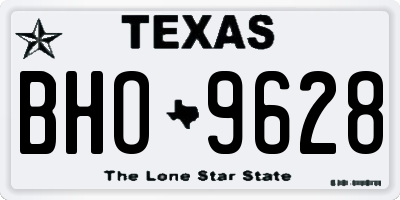TX license plate BHO9628