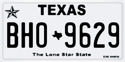 TX license plate BHO9629
