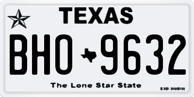 TX license plate BHO9632