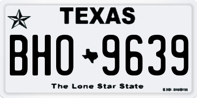 TX license plate BHO9639