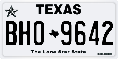 TX license plate BHO9642