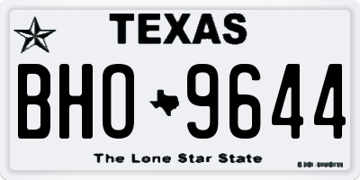 TX license plate BHO9644