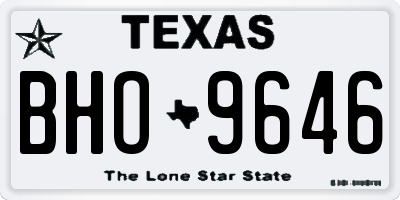 TX license plate BHO9646