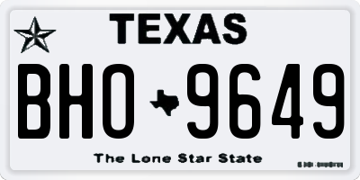 TX license plate BHO9649