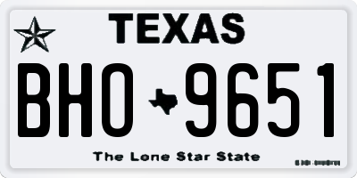 TX license plate BHO9651