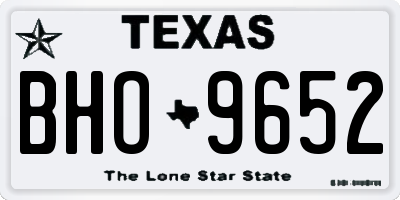 TX license plate BHO9652