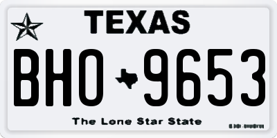 TX license plate BHO9653