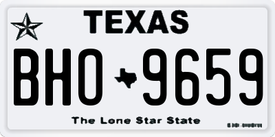 TX license plate BHO9659