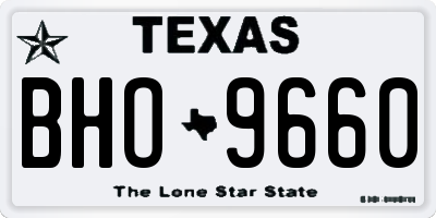 TX license plate BHO9660