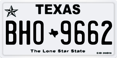 TX license plate BHO9662