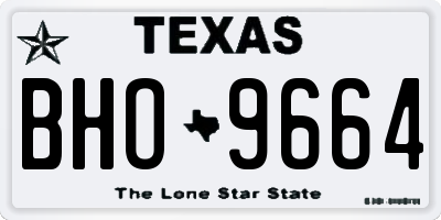 TX license plate BHO9664