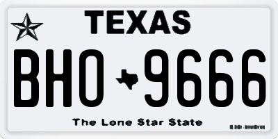 TX license plate BHO9666