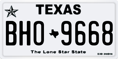TX license plate BHO9668