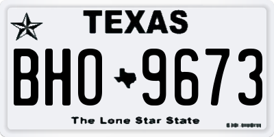 TX license plate BHO9673