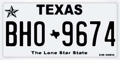 TX license plate BHO9674