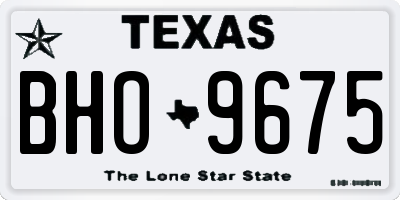 TX license plate BHO9675