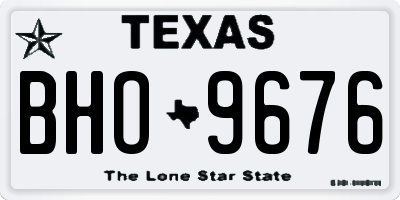 TX license plate BHO9676