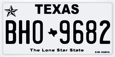 TX license plate BHO9682