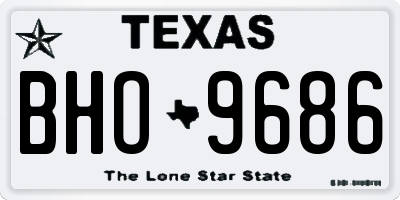 TX license plate BHO9686