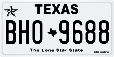 TX license plate BHO9688