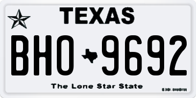 TX license plate BHO9692