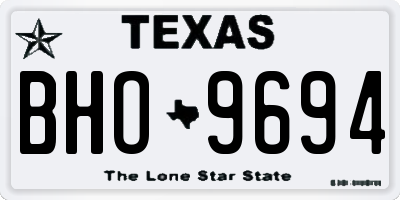 TX license plate BHO9694