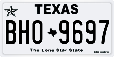 TX license plate BHO9697