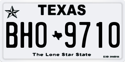 TX license plate BHO9710