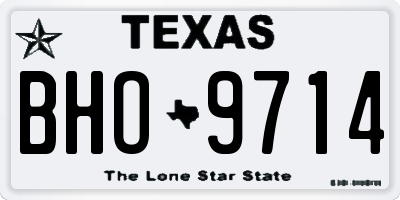 TX license plate BHO9714