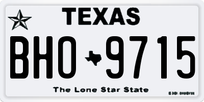 TX license plate BHO9715
