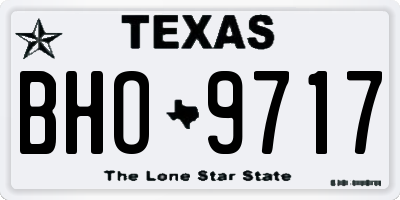 TX license plate BHO9717