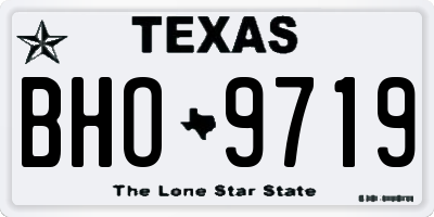 TX license plate BHO9719