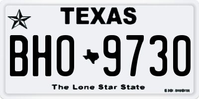 TX license plate BHO9730