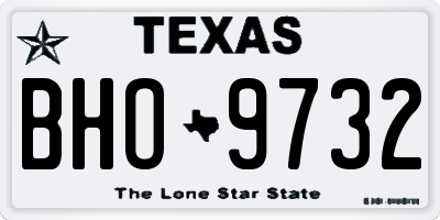 TX license plate BHO9732