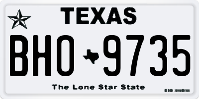 TX license plate BHO9735