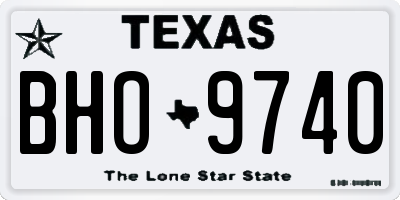 TX license plate BHO9740