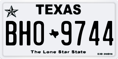 TX license plate BHO9744