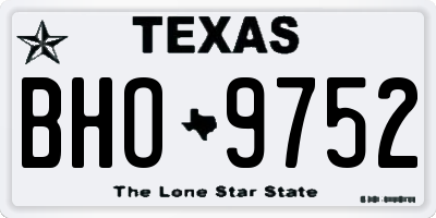TX license plate BHO9752