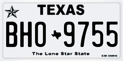 TX license plate BHO9755