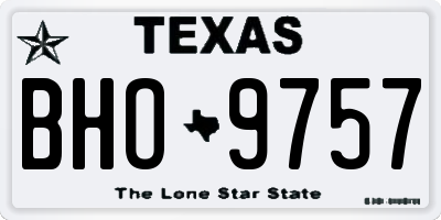 TX license plate BHO9757