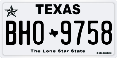 TX license plate BHO9758